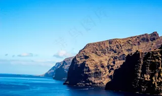 洛斯巨人，石头，岩，海，云，天空，意见