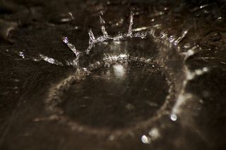 水，下降，水滴，宏，液体，气泡，清除