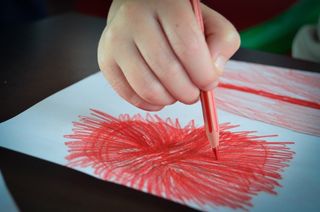 绘画，绘画，蜡笔，卡，艺术，儿童，句柄