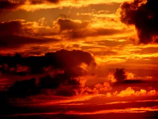 日落，天空，太阳，云，暮光之城，红色