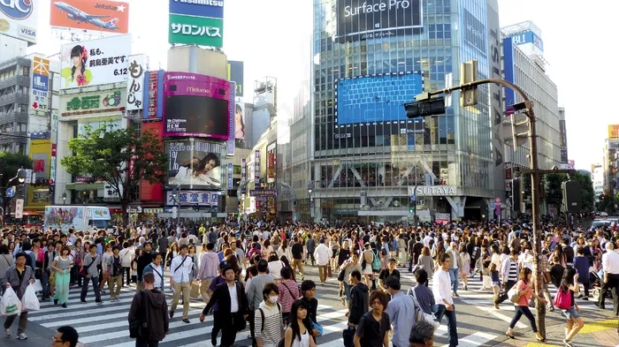日本，东京，涩谷，日语，建筑，人群