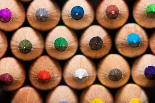 彩色的铅笔，彩虹，彩色铅笔，多彩