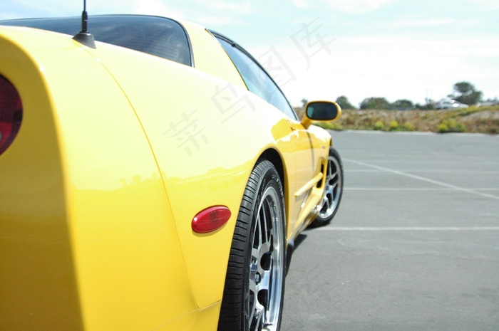 跑车，克尔维特，车，Z06，黄色车