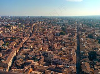 博洛尼亚，托雷，阿西内利，景观，大道，天空，城市