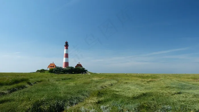 灯塔，韦斯特赫弗，北海，北弗里斯兰