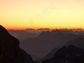 天空,风景,山峦,树,头发,落日山
