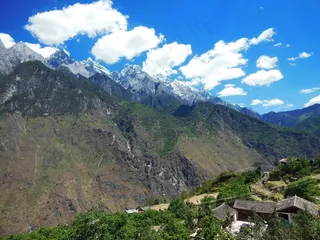 山脉，虎跳峡，中国，景观
