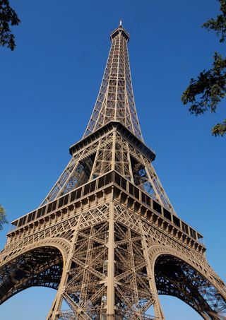 埃菲尔铁塔，视图向上