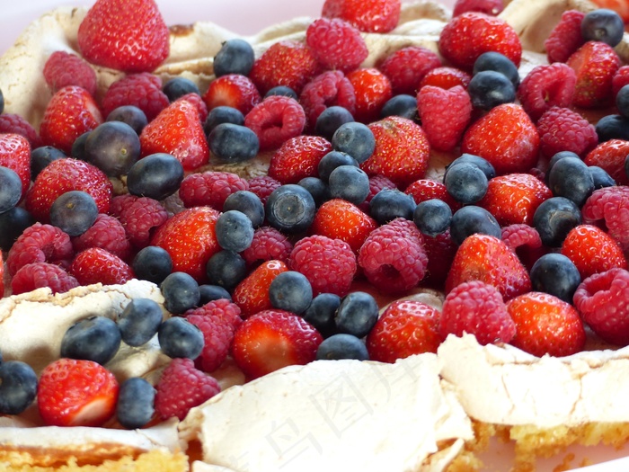 蛋糕，浆果，夏天，颜色