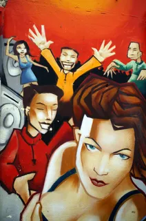 墙画，墙，涂鸦，立面，绘画