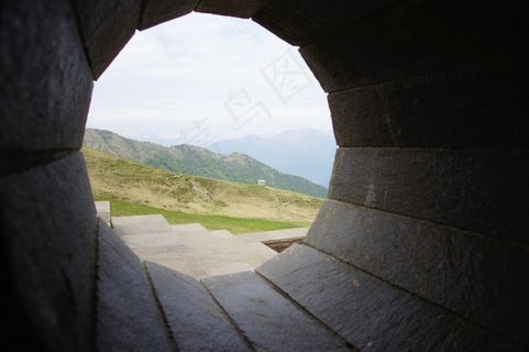 孔，视图，石头管，景观