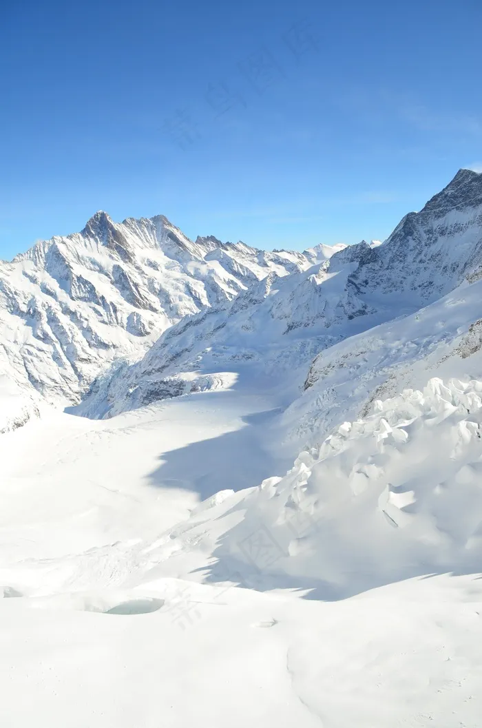 瑞士人，山顶，怀特山，雪山