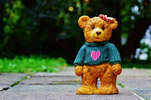熊，艺术石，可爱，针织毛衣，针织