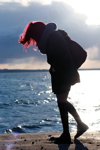 女孩，人，漫步，心情，太阳，云，性质，美容