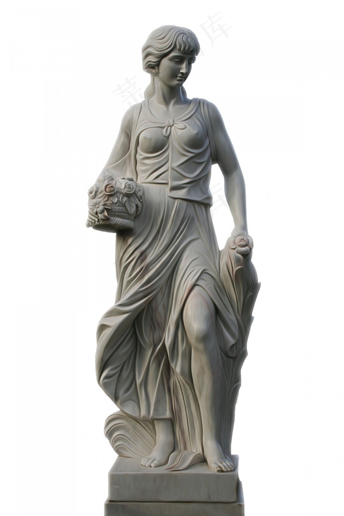 女性，罗马，雕像，孤立的背景，详细信息