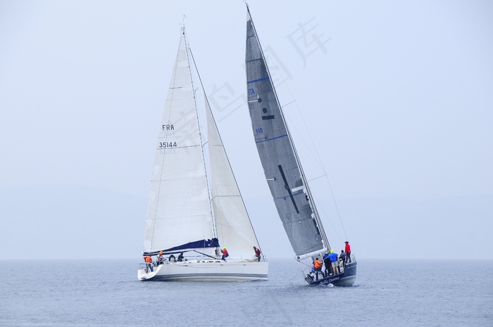 帆船，马赛，地中海，海