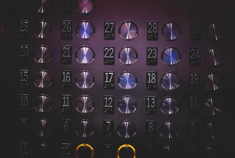电梯，按钮，数字