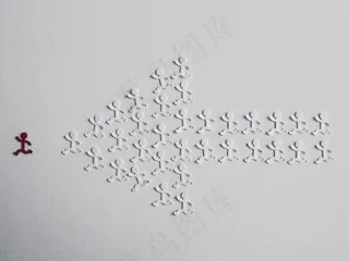 男子，箭头，红色，相反，集团，行动，*者