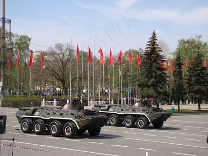 游行，胜利纪念日，萨马拉，俄罗斯，地区，Btr 70