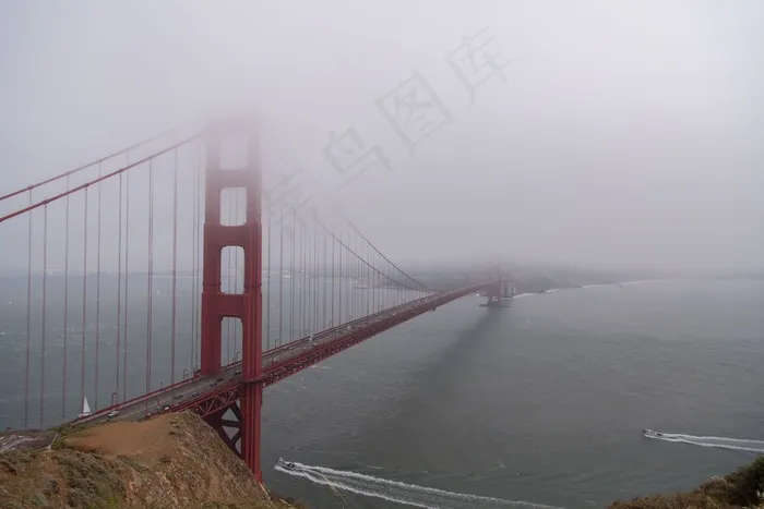 金门大桥，雾，加利福尼亚州，美国，旧金山