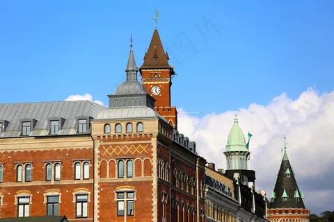 赫尔辛堡,市政厅,历史建筑 赫尔辛堡,市政厅,历史建筑