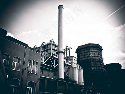 工业厂房，烟囱，工业，工厂