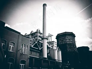 工业厂房，烟囱，工业，工厂