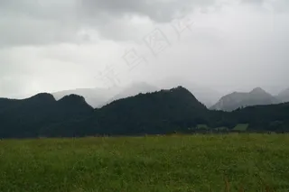 阿尔高，艾森伯格，施洛斯山，恶劣天气，云