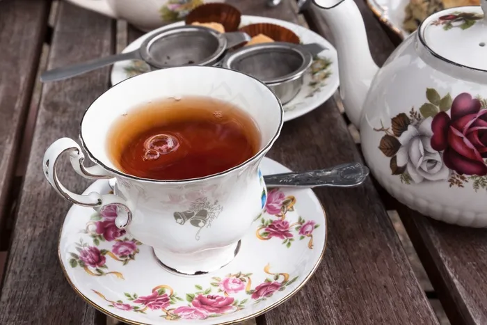 三通，服务，伯爵茶，茶杯，茶壶，茶具