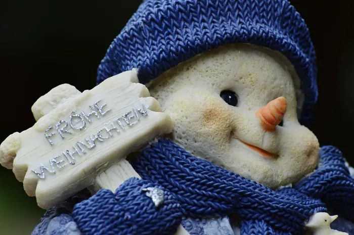 冬季，雪人，图，雪，雪人，寒冬，装饰