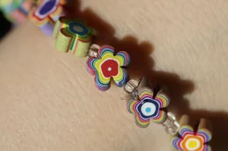 手链，多彩，鲜花，花的，颜色，儿童