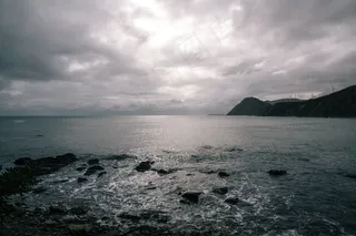 海景，海岸，海岸，海洋，海，灰色，天气