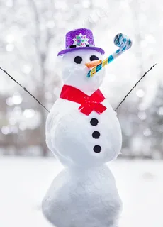 雪人，新年快乐，冬天，问候，冷，雪