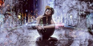 城市，柯达，设计，女孩