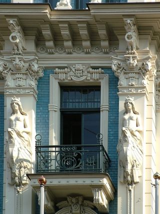 拉脱维亚，里加，新艺术风格，建筑