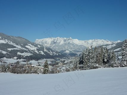 寒冬，Tennengebirge，雪，冬季，景观，白雪皑皑