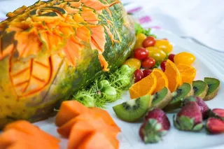 水果，木瓜，奇异果，食品，橙色，新鲜，健康