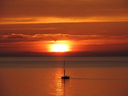 帆船，西，海，波罗的海