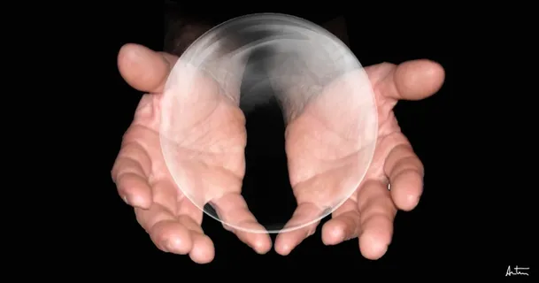 魔术师，迷住，魔术，球，手，泡沫