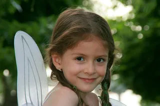 女孩，儿童，肖像，翅膀，无罪，微笑