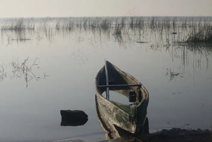 小船，水，浮动，空，湖，仍，平静