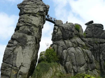 Externsteine,桥,山,尤其是,景观 Externsteine,桥,山,尤其是,景观