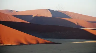 沙丘，沙，沙漠，Sossusvlei，对比，岭，非洲