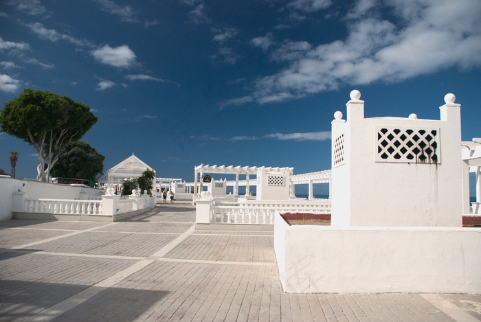 地板砖,居民楼,街道,建筑,雕像,西班牙加那利群岛特内里费