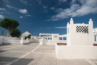 地板砖,居民楼,街道,建筑,雕像,西班牙加那利群岛特内里费