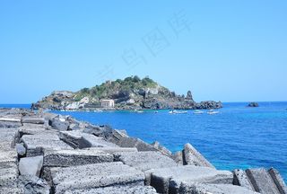 海洋,湖泊,山峦,长城,天空,西西里岛的Aci Trezza