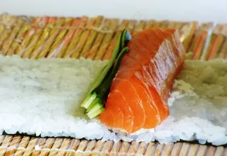 吃，寿司，食品，健康，大米，芝麻，三文鱼，鱼