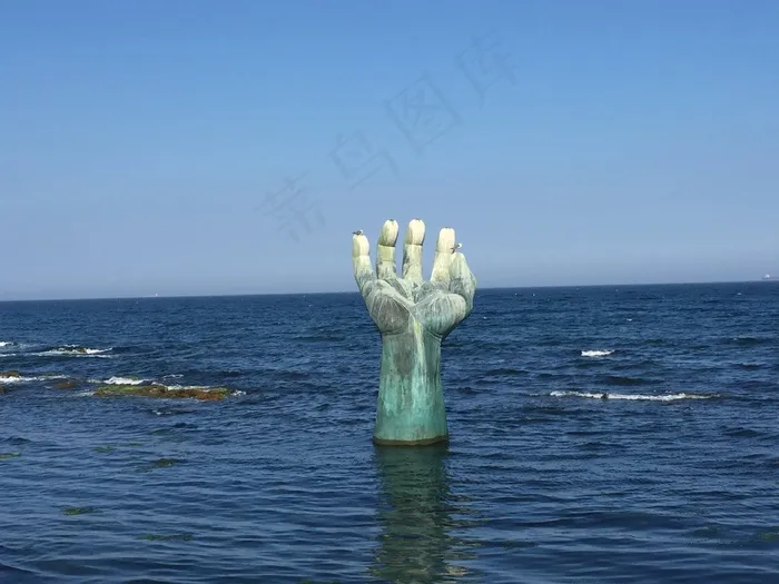 大海，雕像，大自然，手，壁纸，浦项