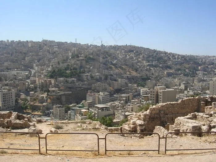 安曼，约旦，城堡山，废墟，中东，旅行