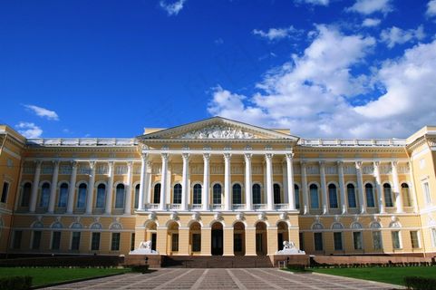 建筑，历史，浅黄色，支柱，白色